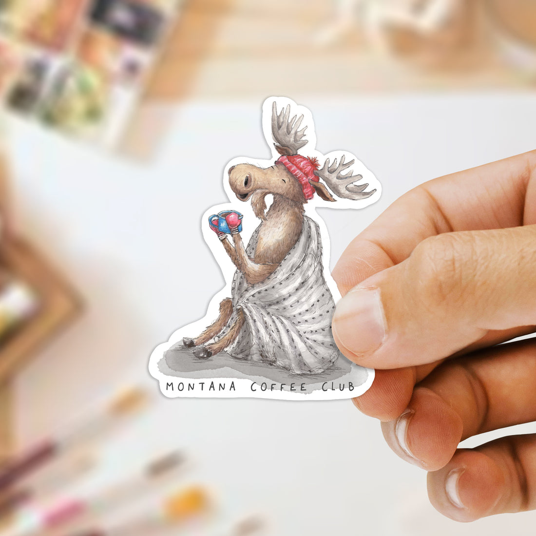 Montana Moose Coffee Club Sticker