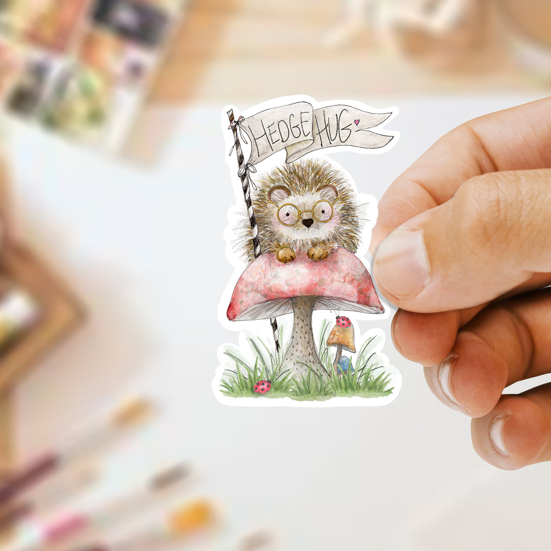 Hedge-Hug Sticker