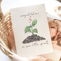 Little Sprout | Congratulations | New Baby | Expecting Card