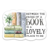 Between the Pages of a Book Sticker
