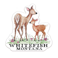 Whitefish Montana Deer Sticker