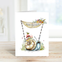 Spring Snail Birthday Card