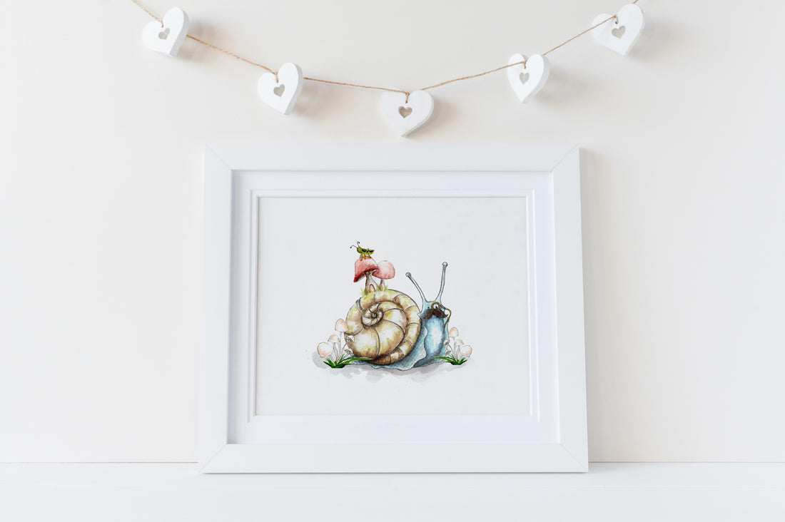 Snail & Grasshopper Print