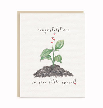 Little Sprout | Congratulations | New Baby | Expecting Card
