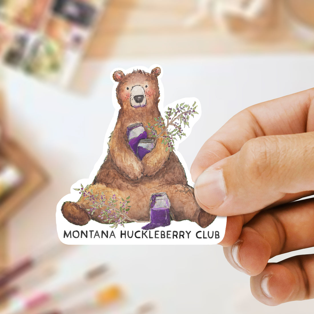 Montana Huckleberry Club | Bear Sticker