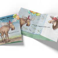 Birthday Moose Greeting Card