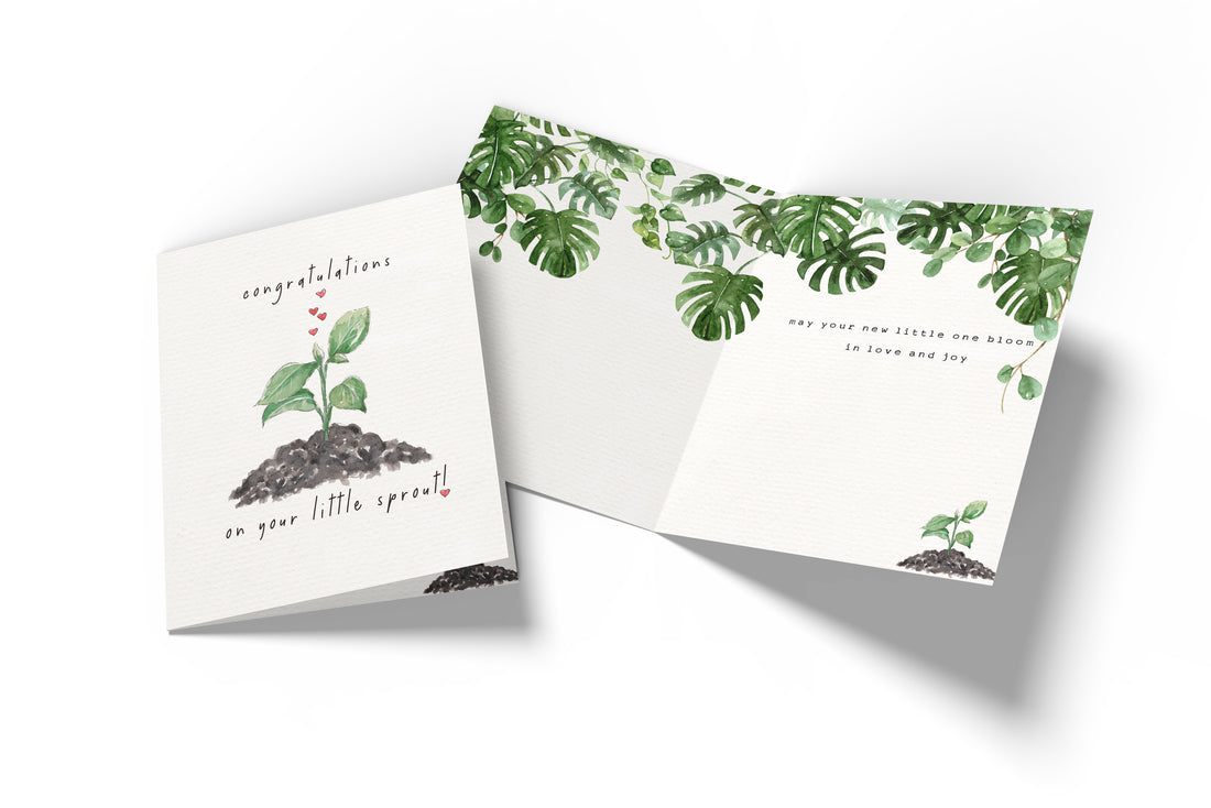 Little Sprout | Congratulations | New Baby | Expecting Card