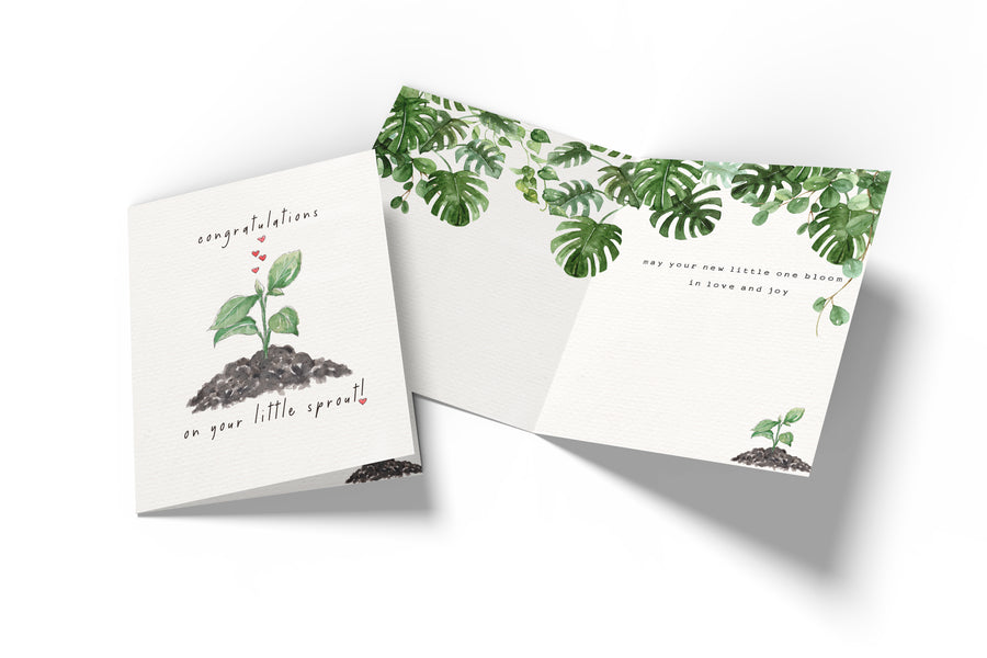 Little Sprout | Congratulations | New Baby | Expecting Card