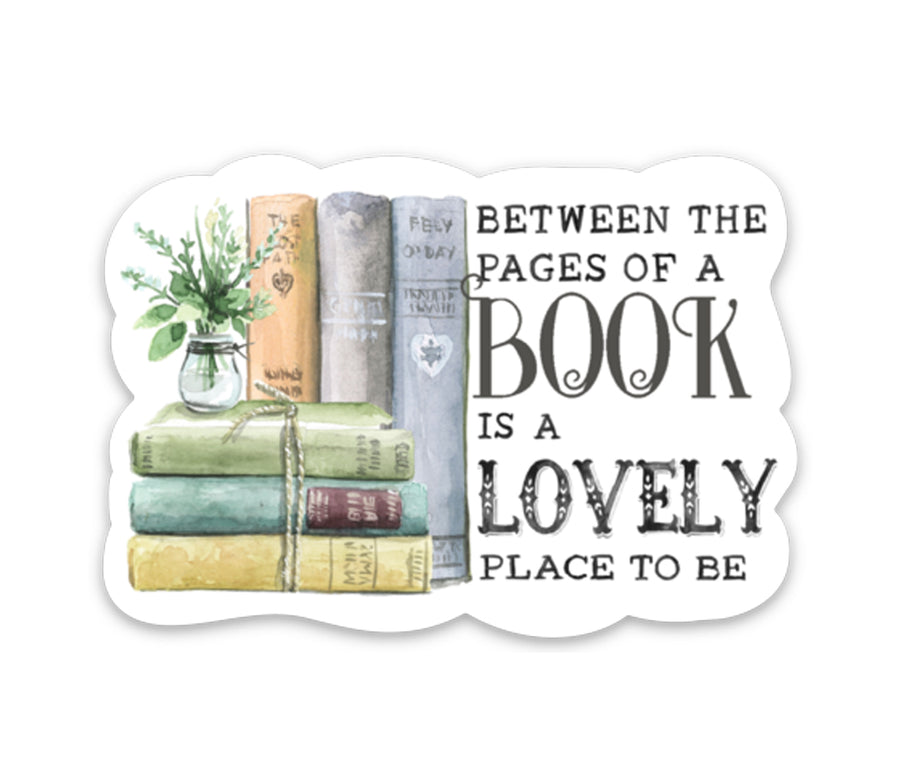 Between the Pages of a Book Sticker