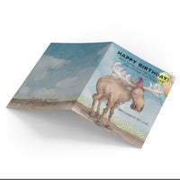 Birthday Moose Greeting Card