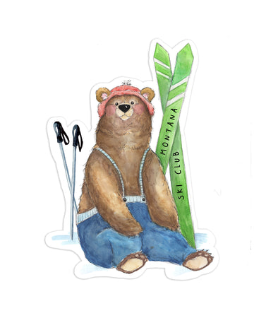 Montana Ski Club | Bear Sticker