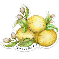 Squeeze The Day Lemon Sticker