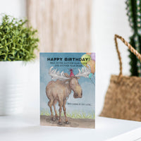 Birthday Moose Greeting Card