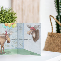 Birthday Moose Greeting Card