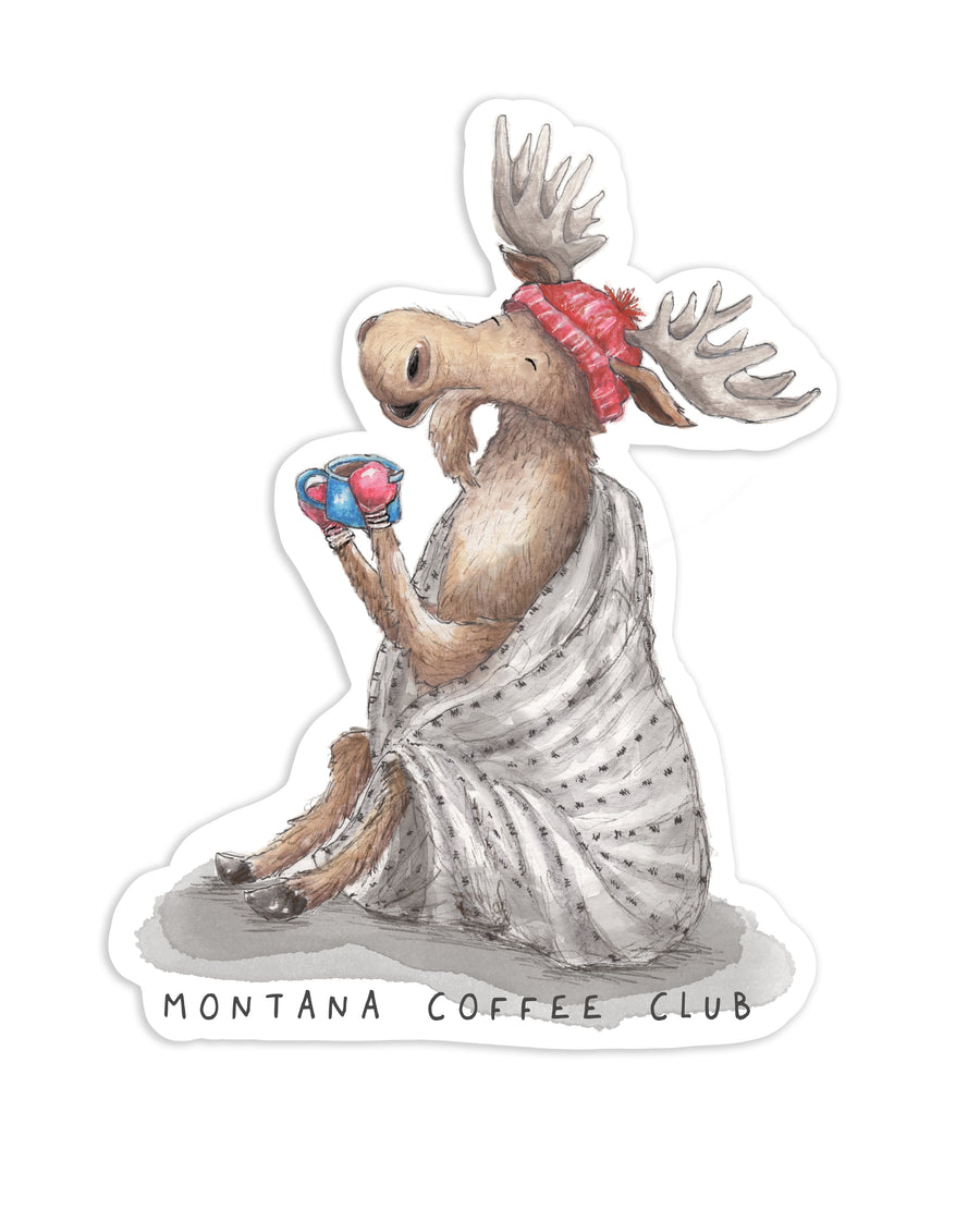 Montana Moose Coffee Club Sticker