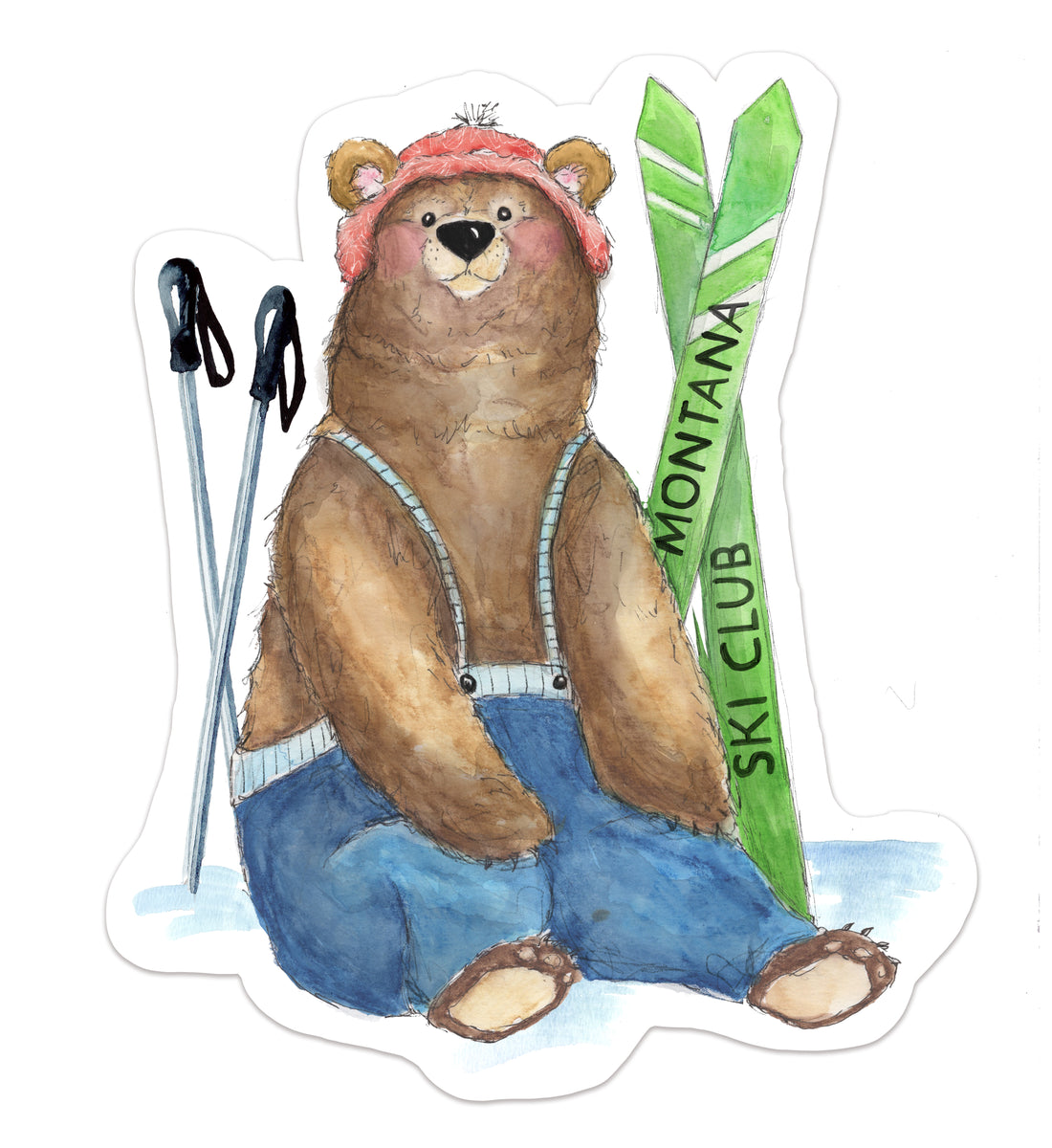 Montana Ski Club | Bear Sticker