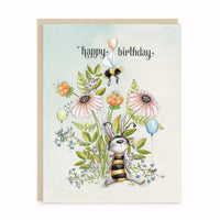 Bumble Bunny Birthday Card