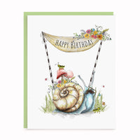 Spring Snail Birthday Card