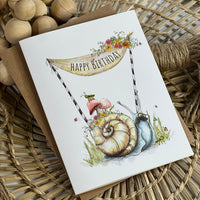 Spring Snail Birthday Card