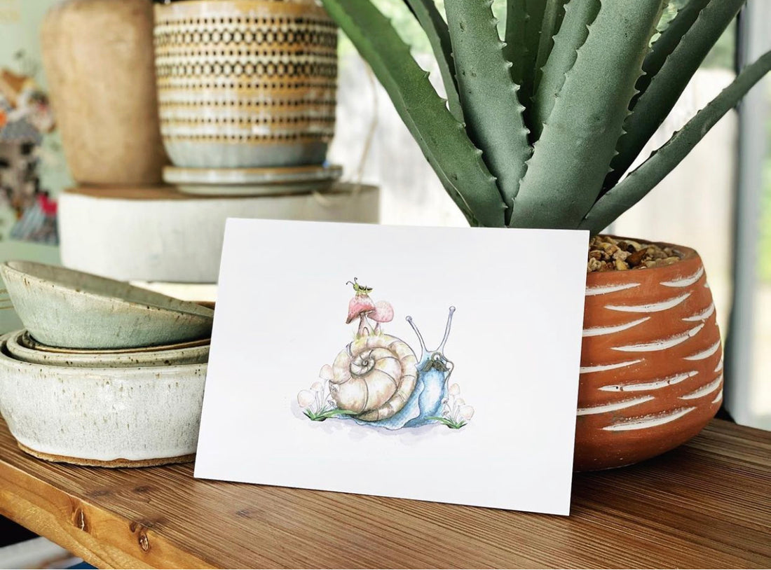 Snail & Grasshopper Print