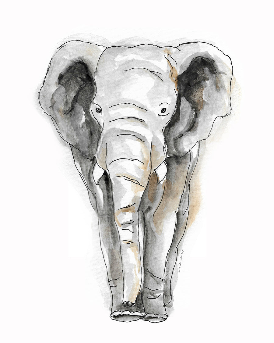 Elephant Days Print