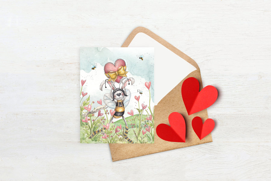 Bunny Love Day Card