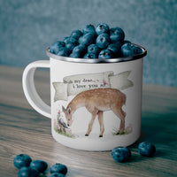 Lil' Deer Woodland Days Vintage Inspired Enamel Mug