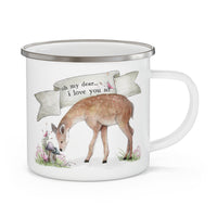 Lil' Deer Woodland Days Vintage Inspired Enamel Mug