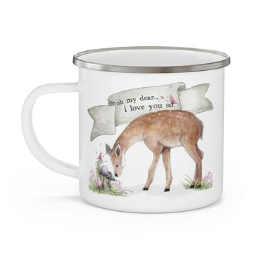 Lil' Deer Woodland Days Vintage Inspired Enamel Mug