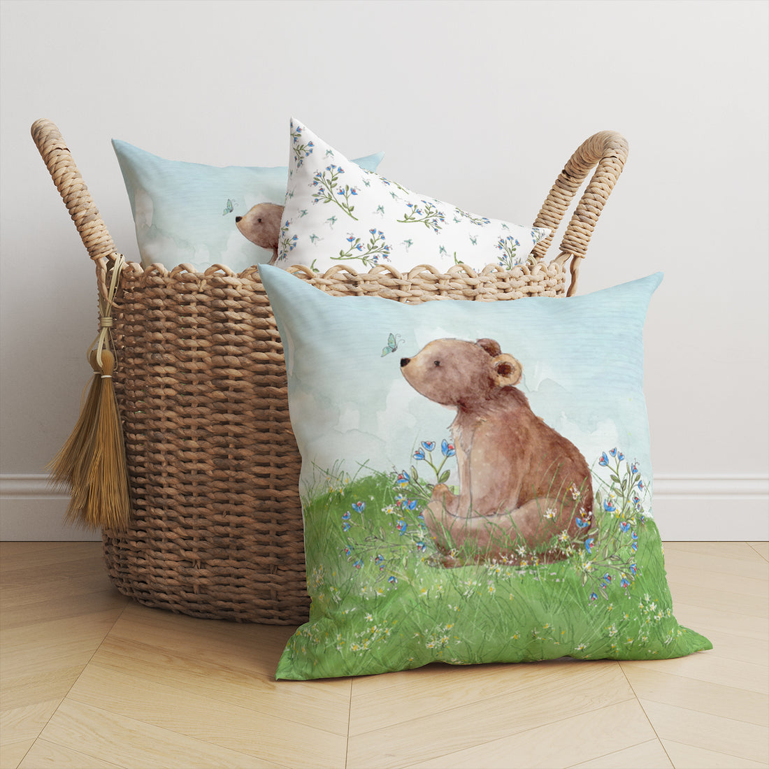 Lil' Bear Woodland Days Nursery Kids Home Decor Pillow