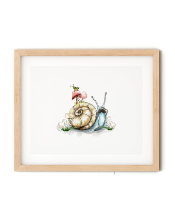 Snail & Grasshopper Print