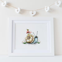 Snail & Grasshopper Print